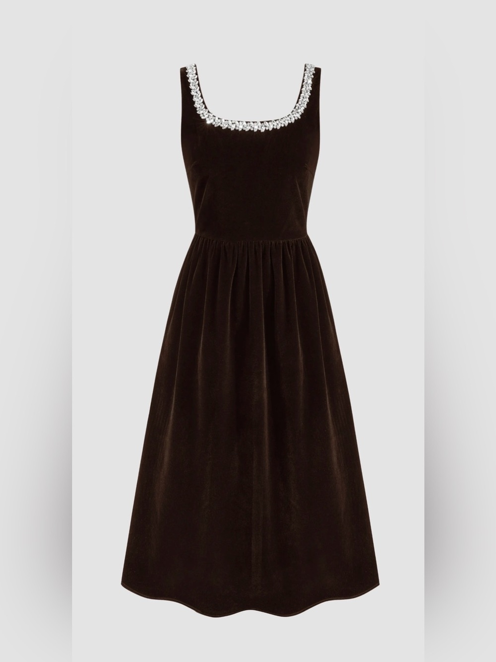 Brown Velvet Dress